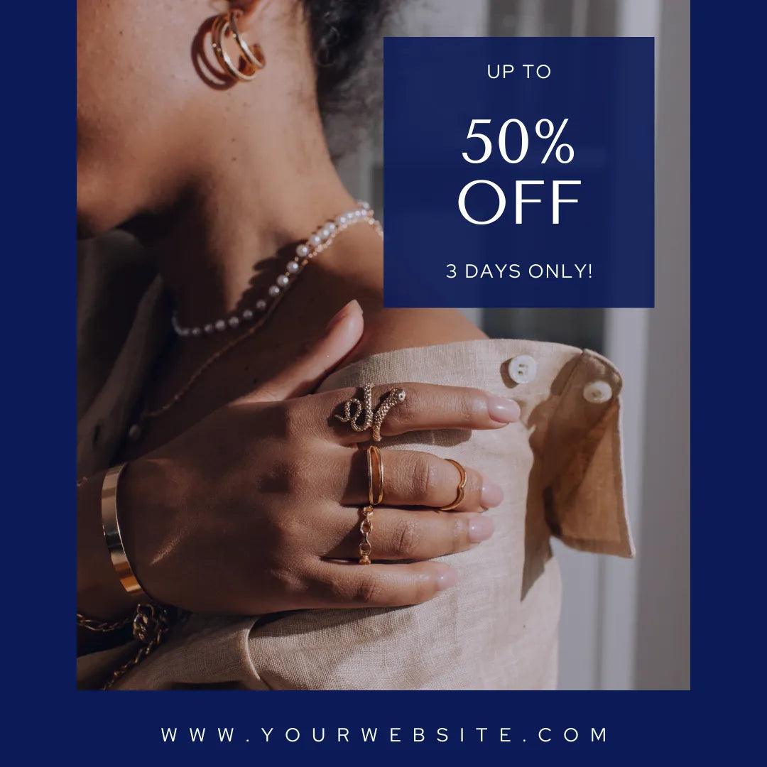 Jewelry Business Social Media Templates | 50 Canva Posts - The Simple Marketing Shop