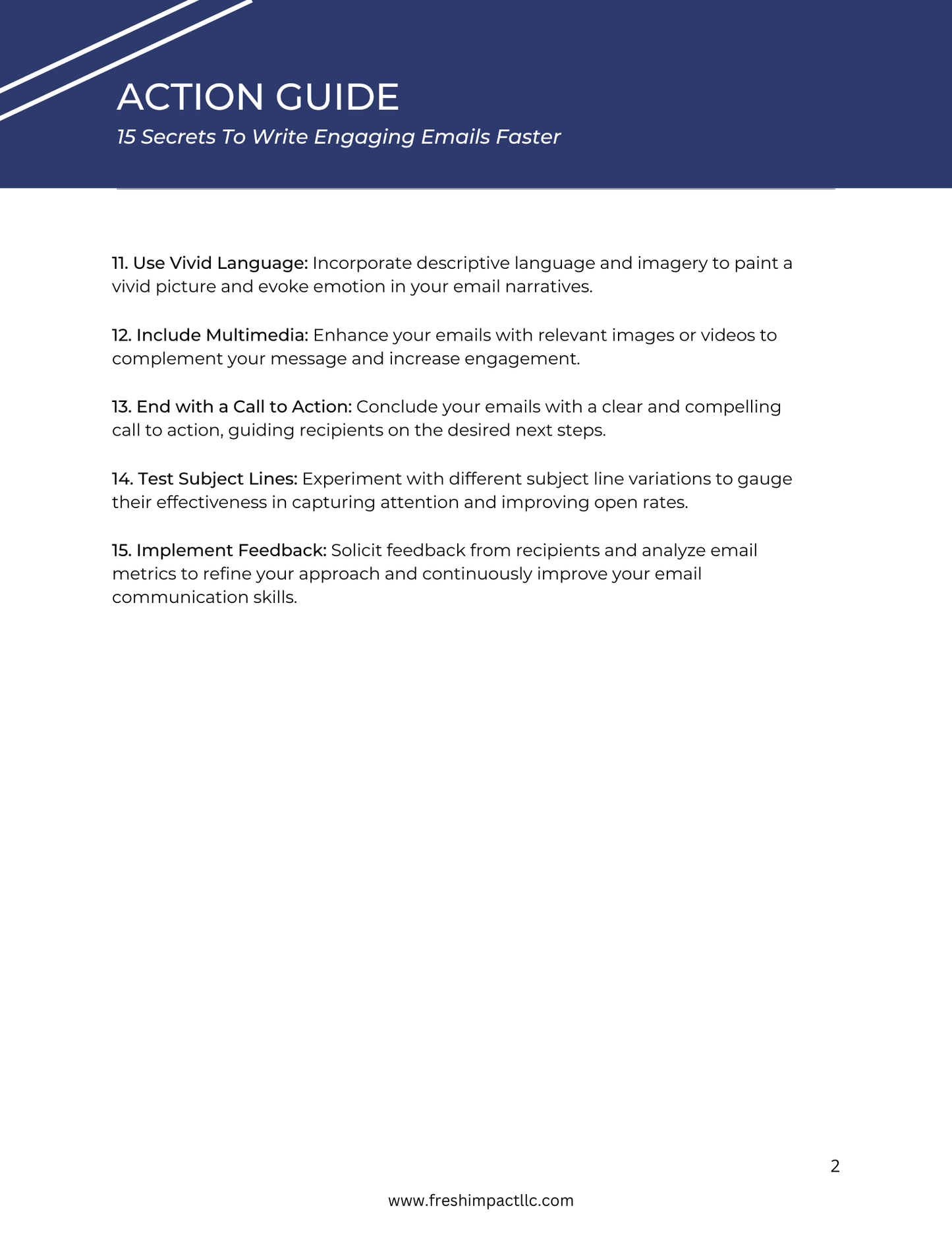 10 Secrets To Write Engaging Emails Faster Guide, Action Steps and Check List