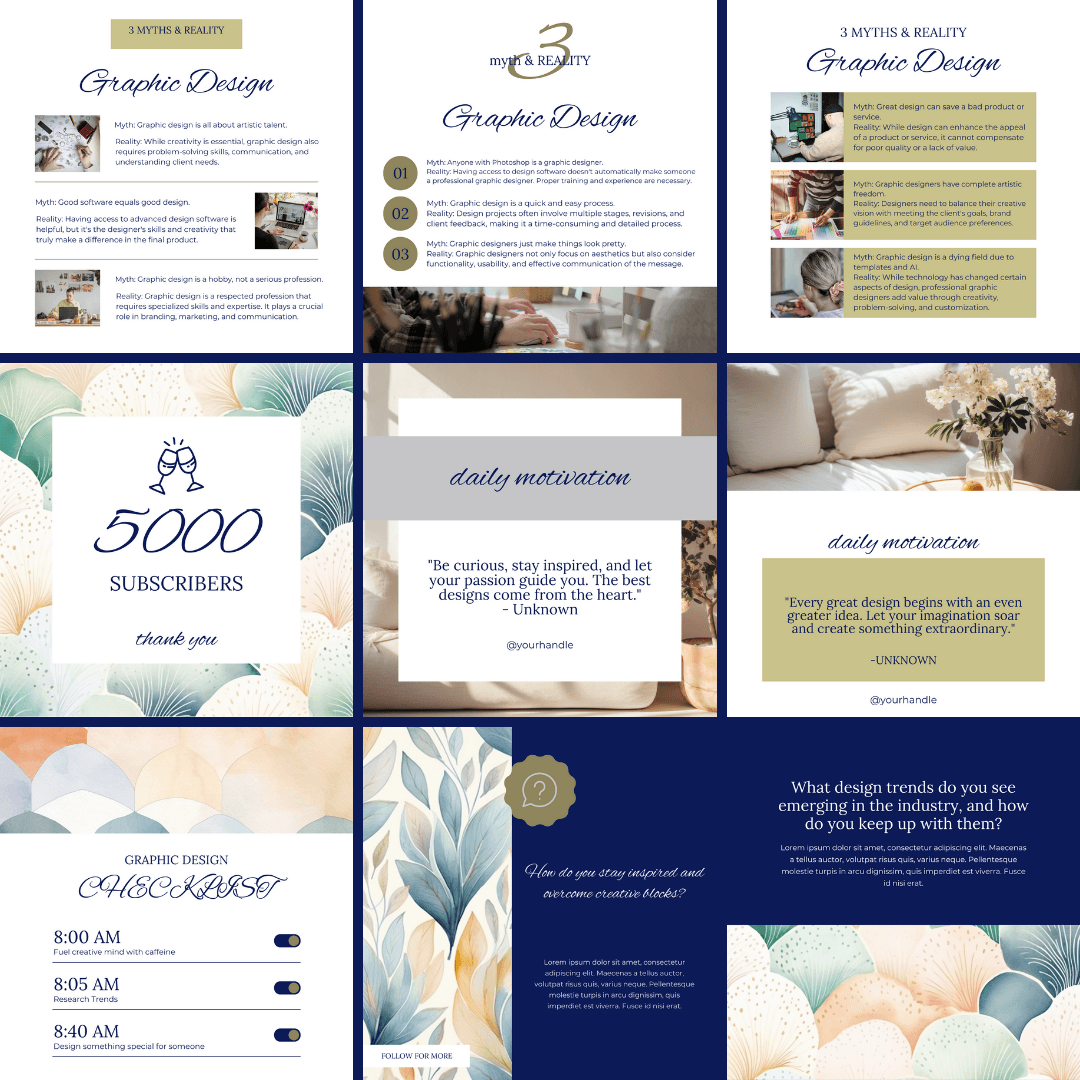 47 Social Media Templates for Designers | Editable Canva Templates for Interior & Graphic Design - The Simple Marketing Shop