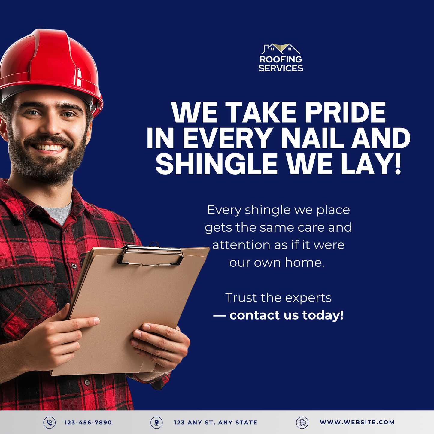Roofing Social Media Post Templates – 30 Editable Canva Graphics for Roofers