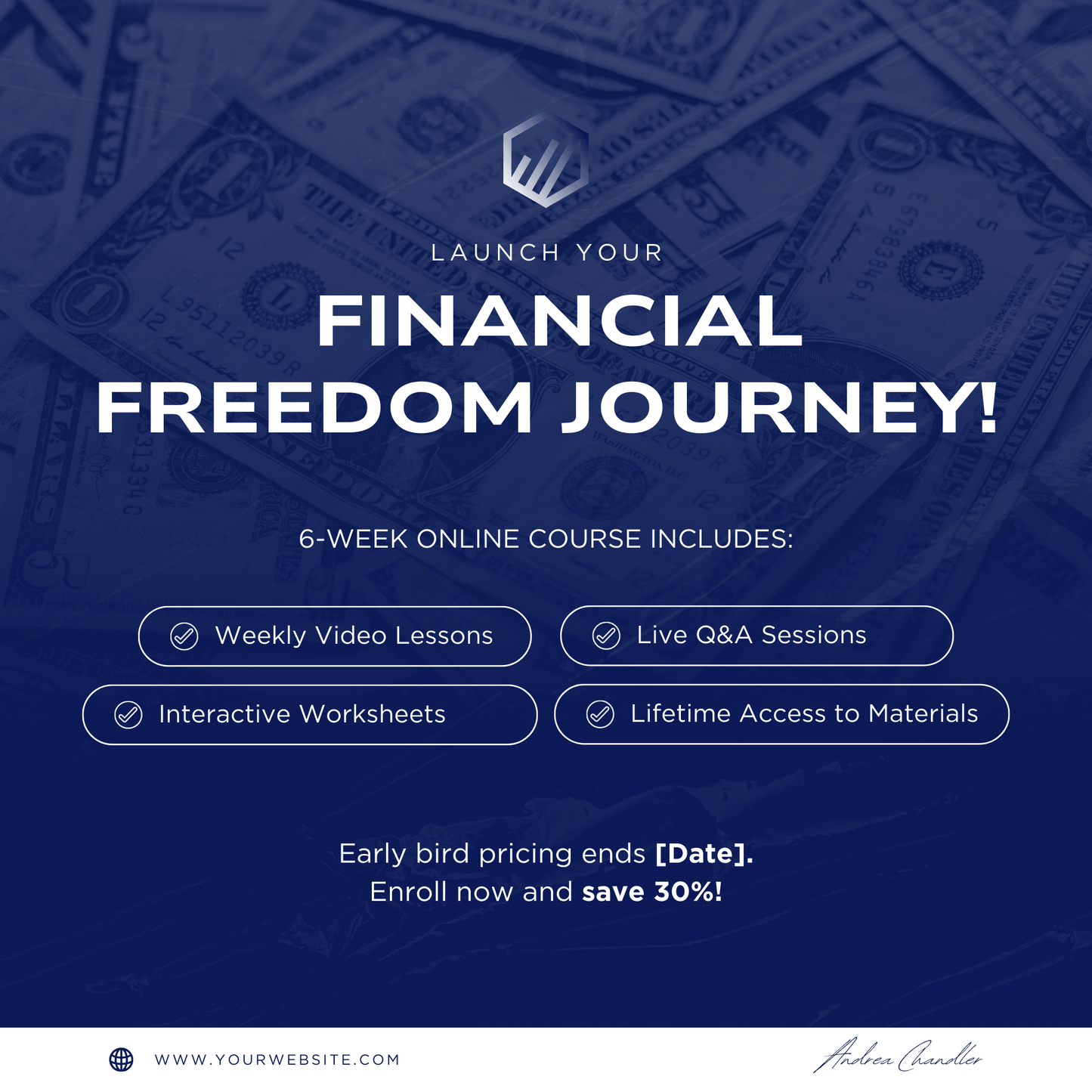 Financial Coach Social Media Templates | 30 Editable Canva Posts - The Simple Marketing Shop