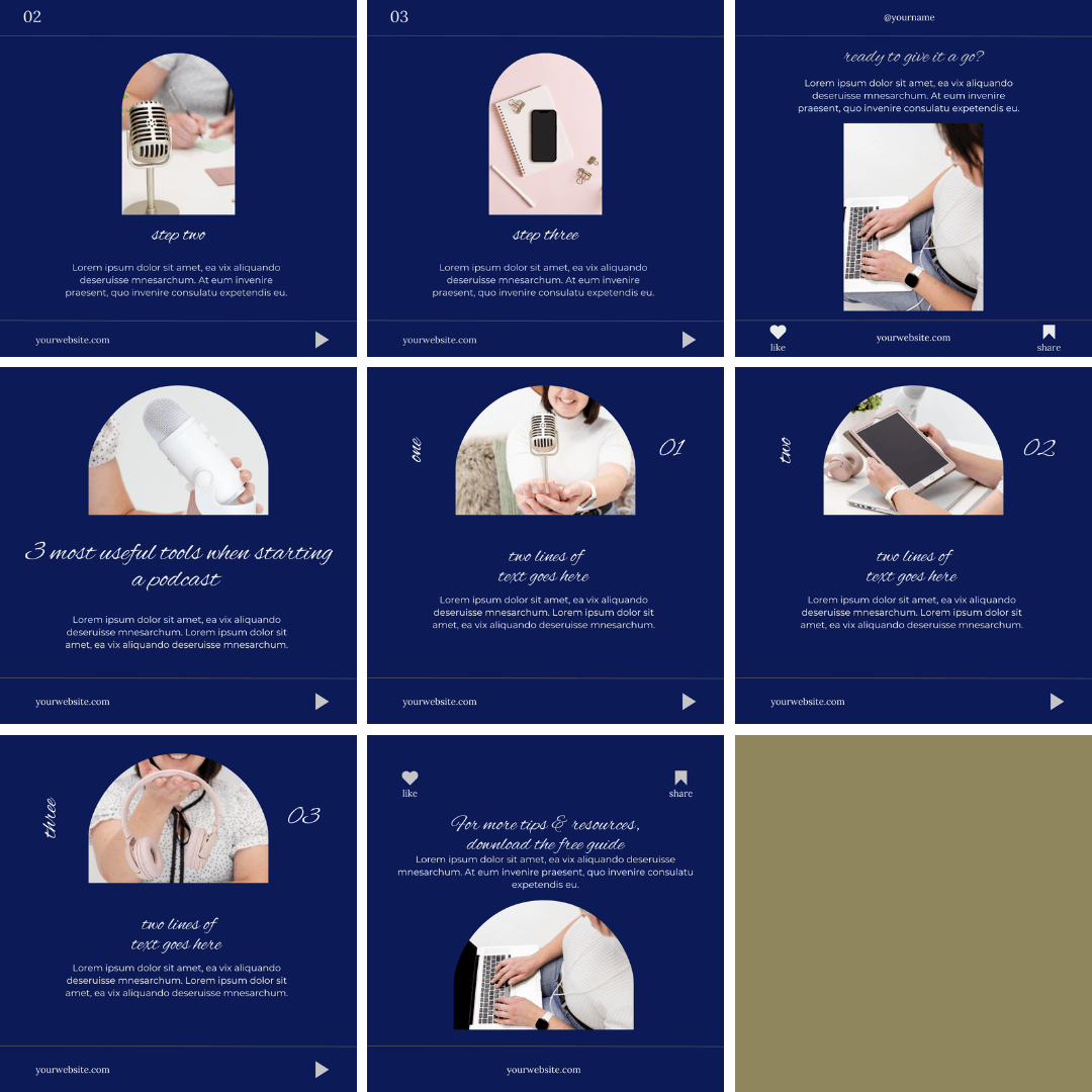 5 Carousel Instagram Templates | Editable Canva Templates for Coaches & Creators - The Simple Marketing Shop