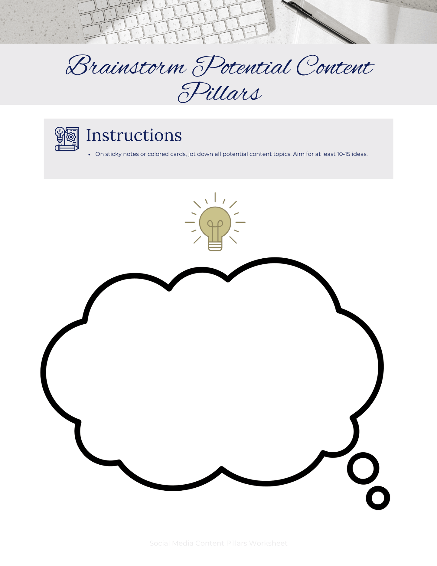 Content Pillars Guide & Planner | Social Media Strategy Templates - The Simple Marketing Shop