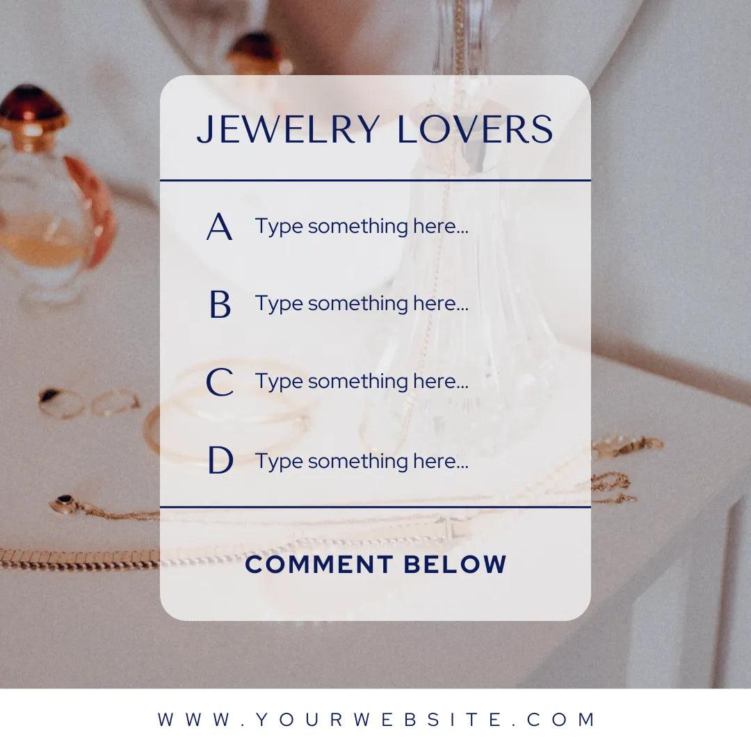 Jewelry Business Social Media Templates | 50 Canva Posts - The Simple Marketing Shop