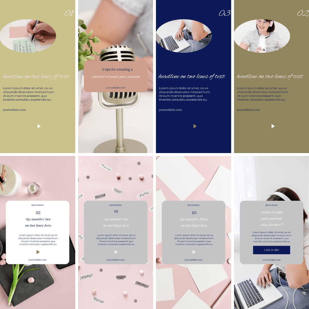 25 Pinterest, Reels, Story & TikTok Templates | Editable Canva Templates for Video & Idea Pins - The Simple Marketing Shop