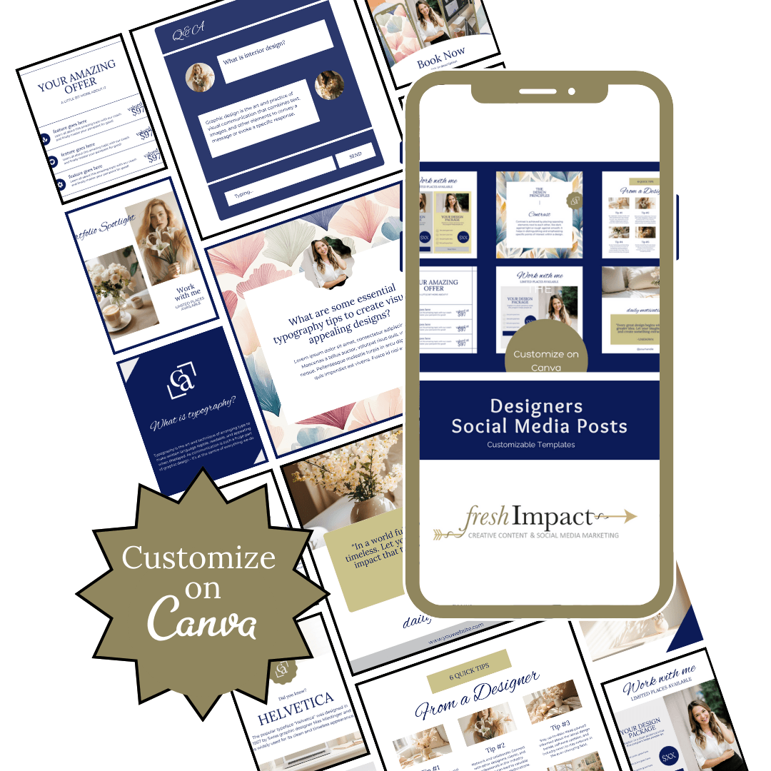 47 Social Media Templates for Designers | Editable Canva Templates for Interior & Graphic Design - The Simple Marketing Shop
