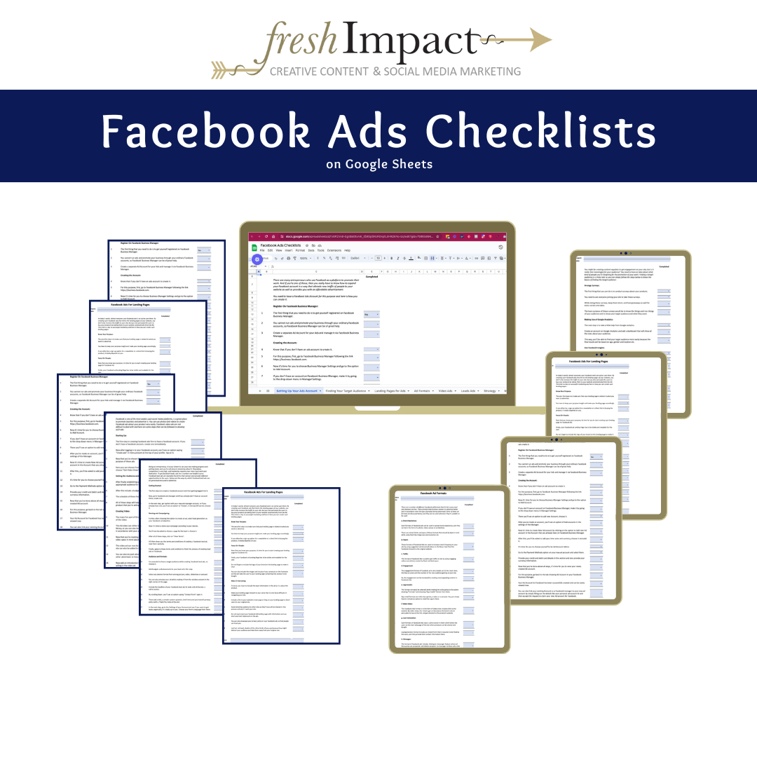 Facebook Ads Checklists | 13-Step Campaign Planner (Google Sheets) - The Simple Marketing Shop