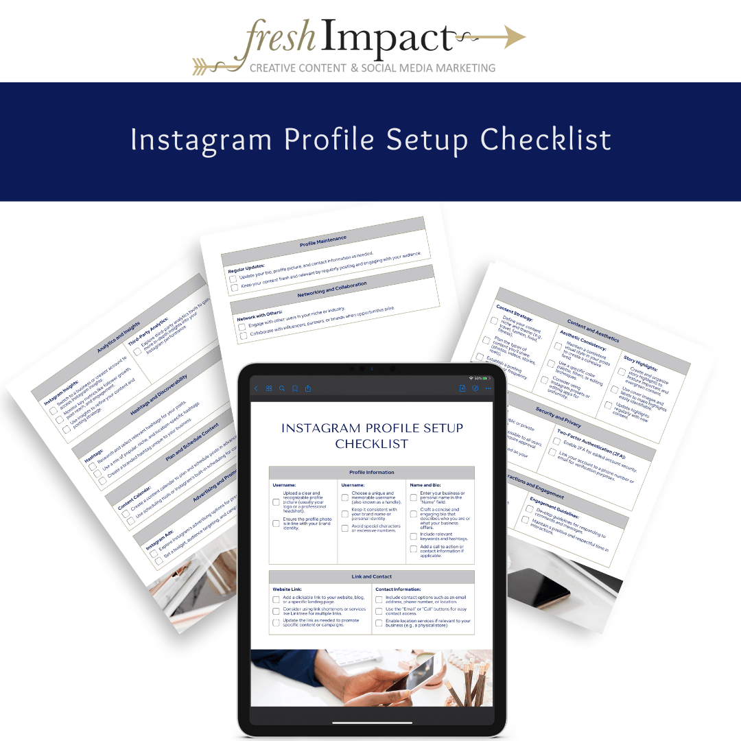 Instagram Profile Checklist | Optimize Your Bio & Boost Engagement - The Simple Marketing Shop