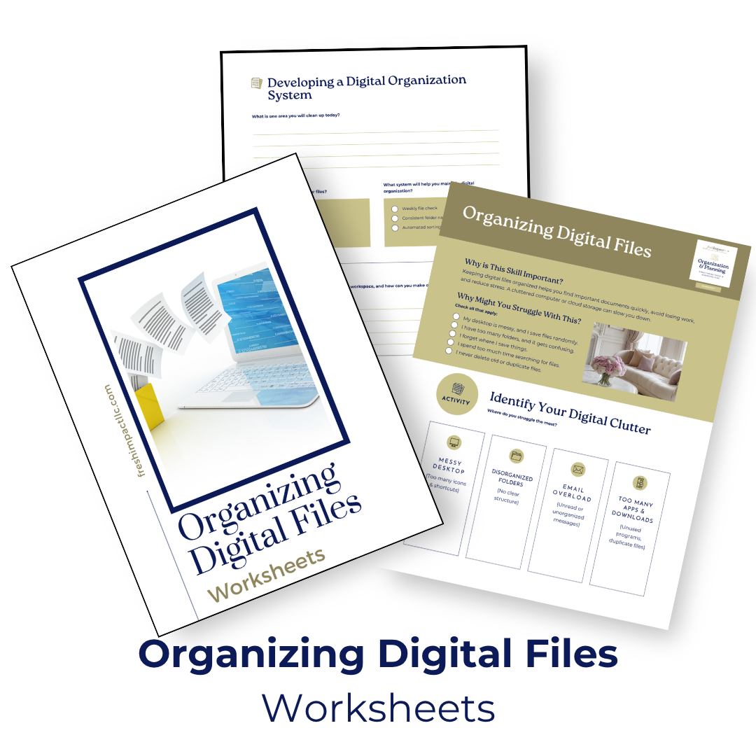 Organizing Digital Files Worksheet – Declutter Your Desktop & Boost Productivity