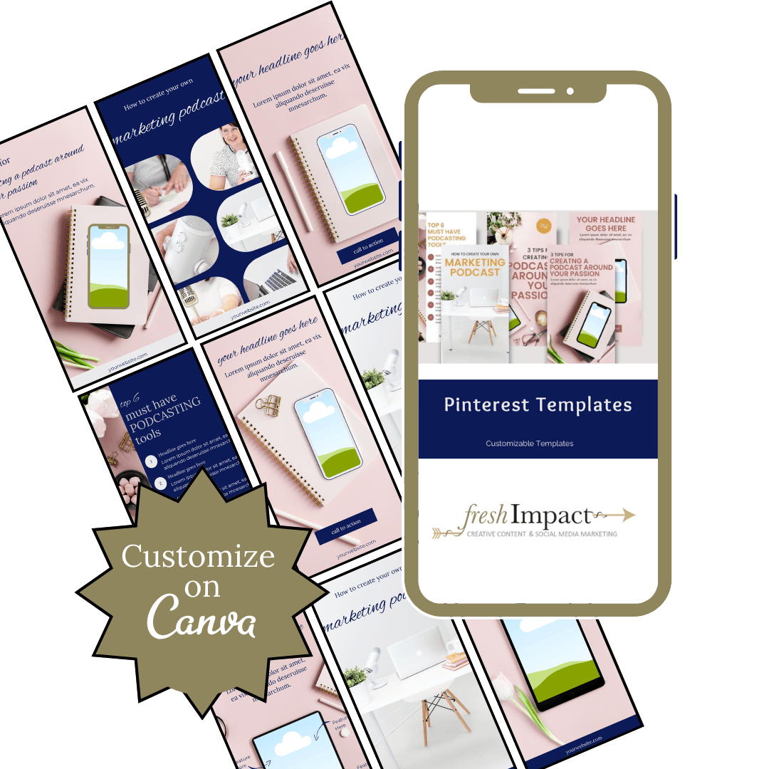 Pinterest Pin Templates – 10 Editable Canva Designs to Boost Traffic & Visibility - The Simple Marketing Shop