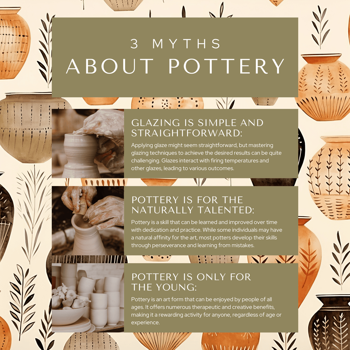 Pottery Social Media Templates | 50 Editable Canva Posts for Makers - The Simple Marketing Shop