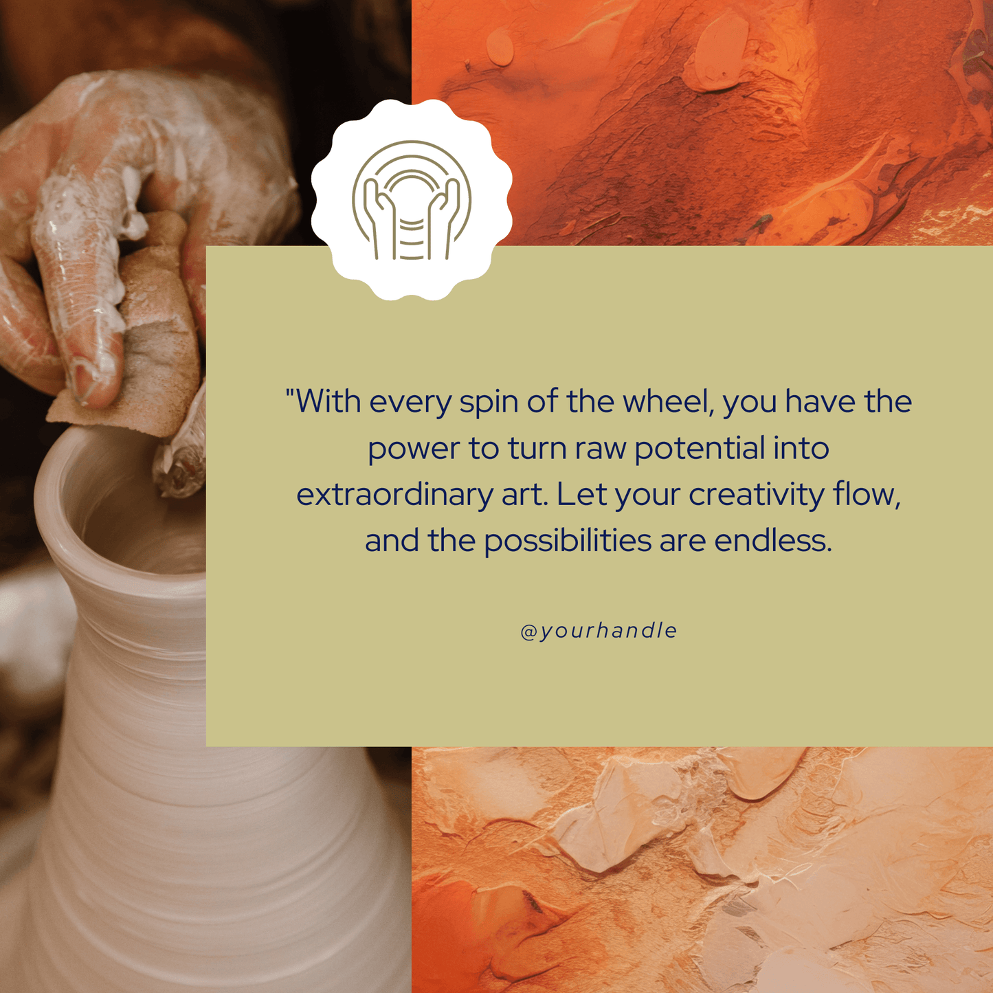 Pottery Social Media Templates | 50 Editable Canva Posts for Makers - The Simple Marketing Shop