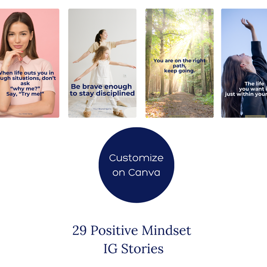 29 Positive Mindset Instagram Story Templates – Editable Canva Graphics