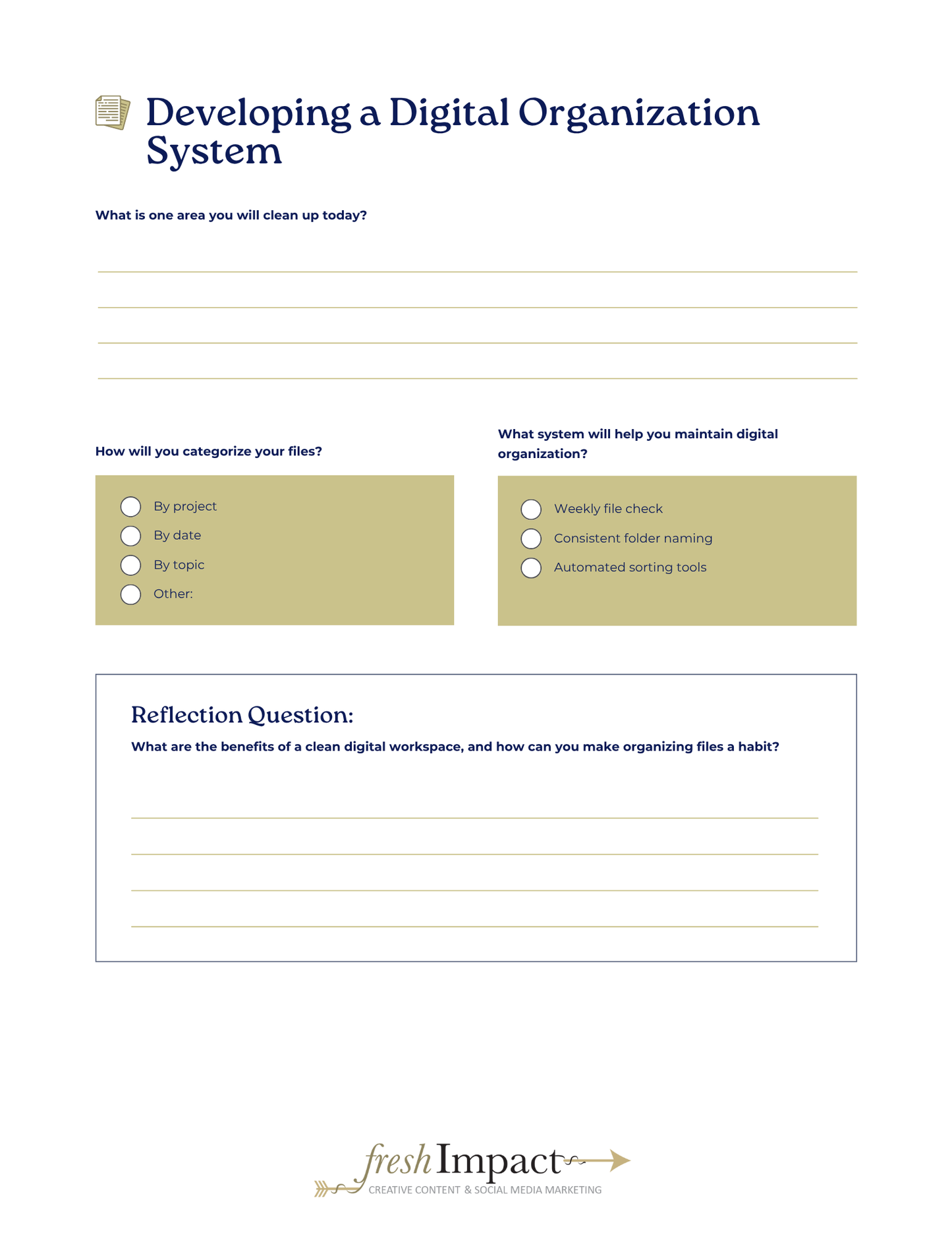 Organizing Digital Files Worksheet – Declutter Your Desktop & Boost Productivity