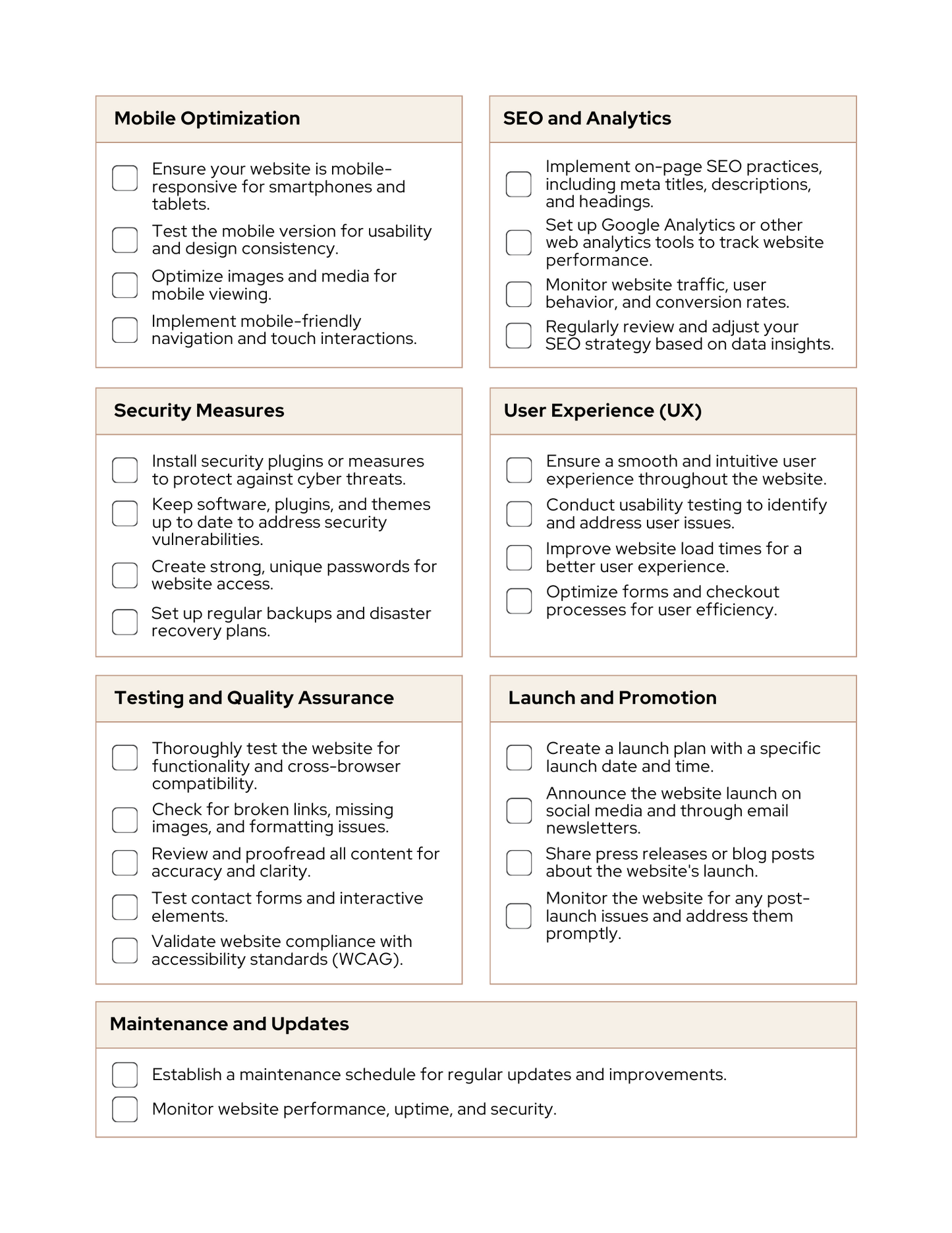 Website Creation Plan Checklist: Your Essential Guide to Building a Professional Website