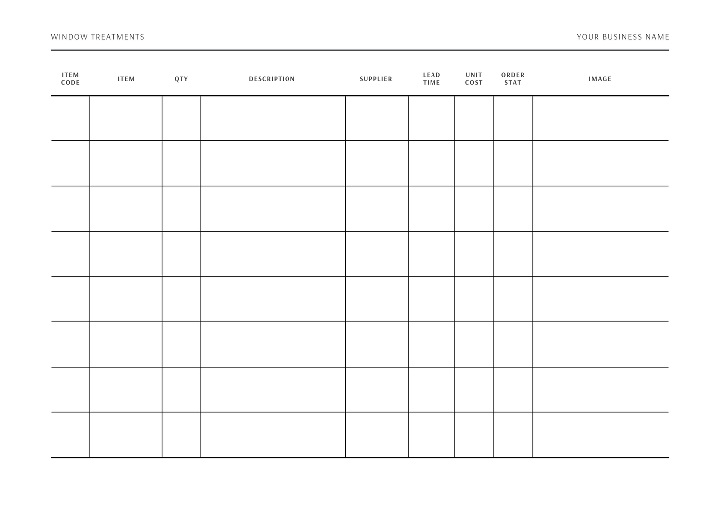 Interior Design Finishing Schedule