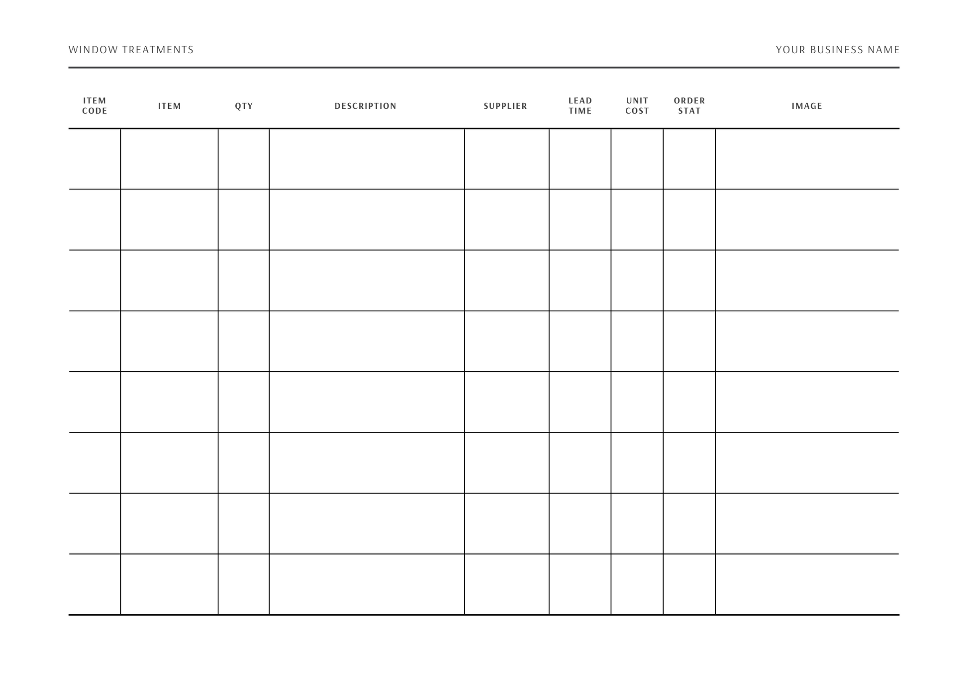 Interior Design Finishing Schedule