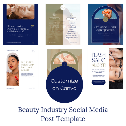 93 Beauty Industry Social Media Posts-Template