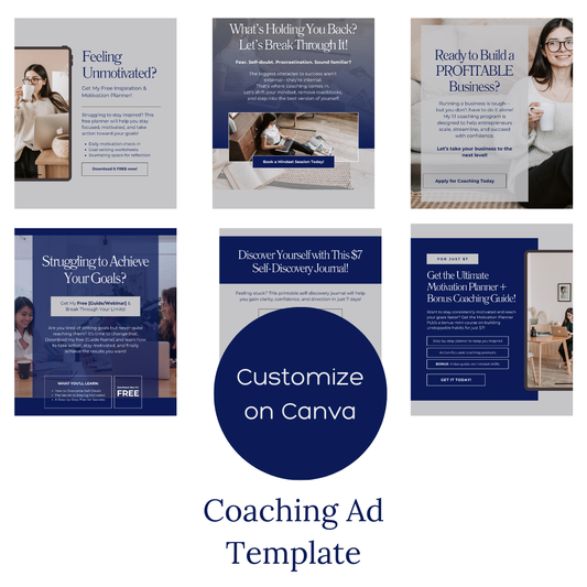 Coaching Ad Templates – 14 Editable Canva Designs