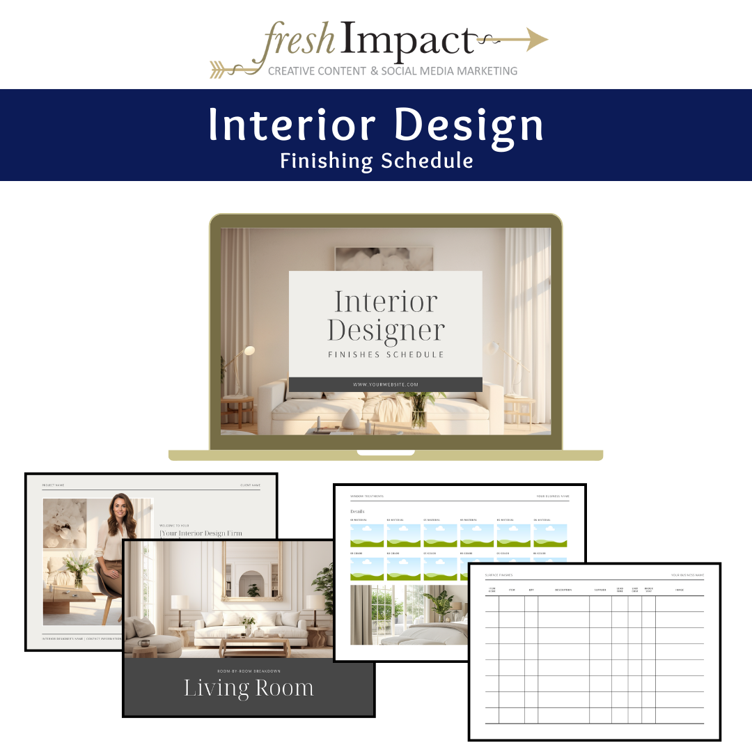 Interior Design Finishing Schedule