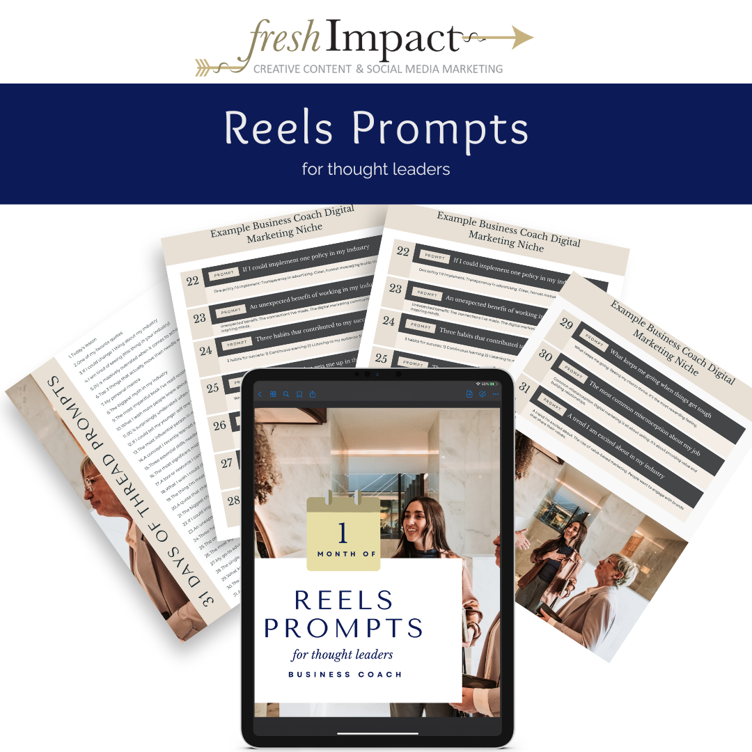 30 Days of Reels and Video Prompts for Leaders & Business Coaches