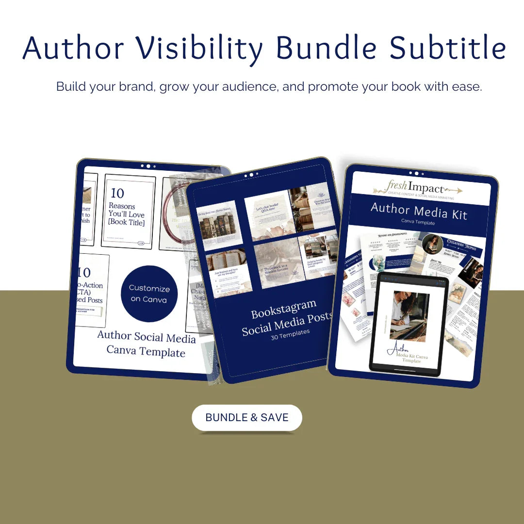 Author Visibility Bundle Subtitle: Build your brand, grow your audience, and promote your book with ease.